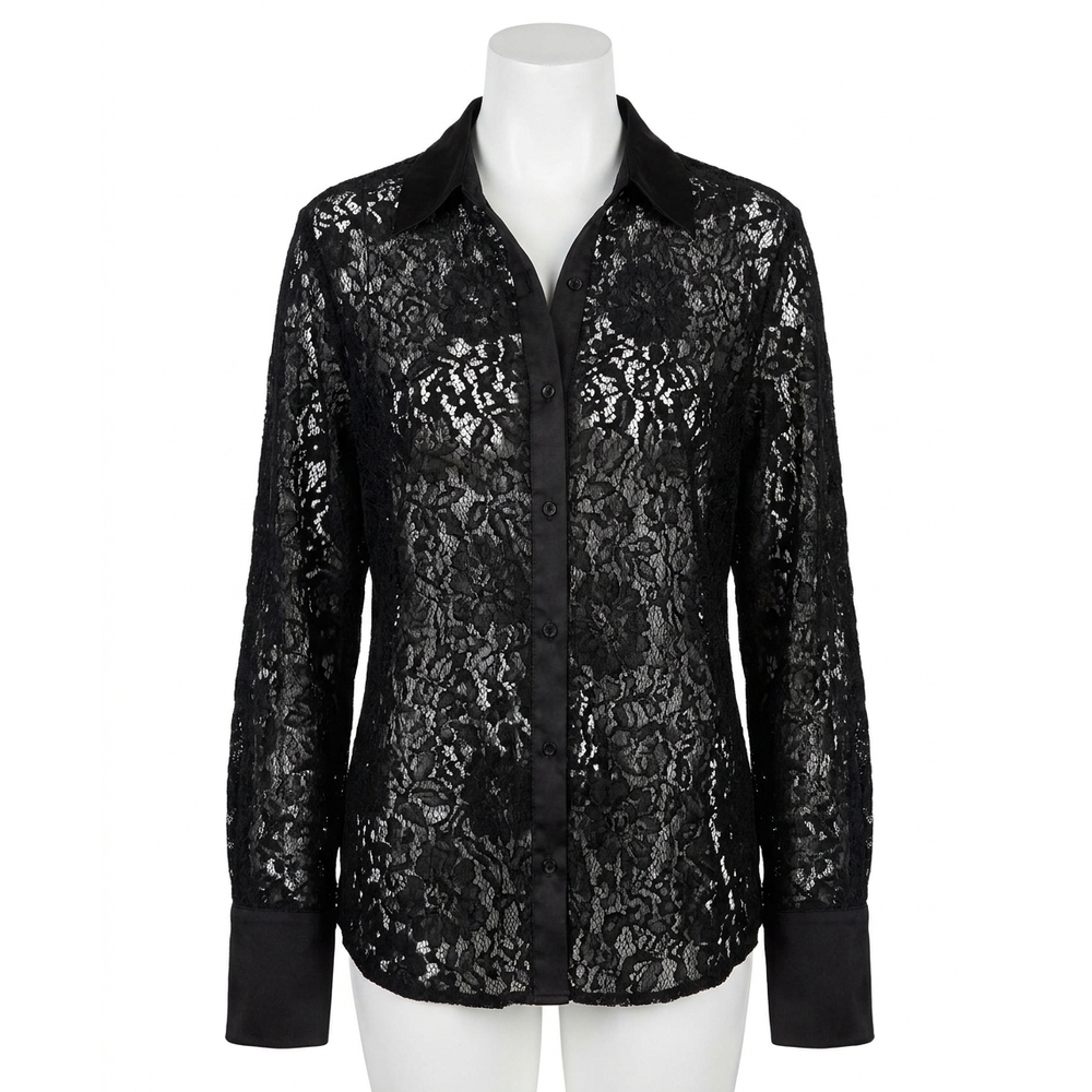 NEW FREE PEOPLE faith button down shirt in black